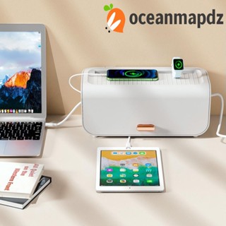 Oceanmapdz กล่องเก็บสายเคเบิล กันฝุ่น ไฟหรูหรา ซ็อกเก็ตชาร์จ กันน้ํา พร้อมฝาปิด กล่องเก็บสายไฟ