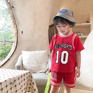 Slam Dunk Childrens Basketball Uniform Rukawa Kaede Hanamichi Sakuragi 10 Kindergarten Sports Polo Shirt Suit Pure Cotton Childrens Clothing UxFj