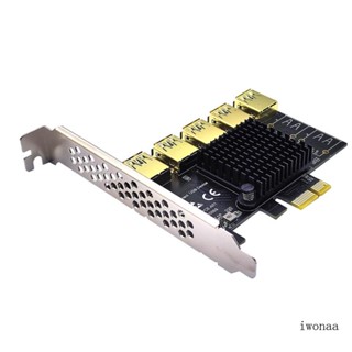 Iwo อะแดปเตอร์การ์ดไรเซอร์ PCIE Extender Riser 1 เป็น 5 USB3 0 PCIE 1X เป็น 16X สําหรับขุดเหมือง