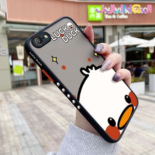 เคสโทรศัพท์มือถือ ซิลิโคนนุ่ม ใส กันกระแทก ลายการ์ตูนเป็ดนําโชค สําหรับ OPPO A57 2016 A39