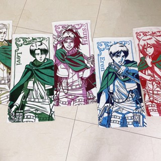 ผ้าขนหนู ลายอนิเมะ Attack on Titan Captain Levi Allen Mikasa Irving สไตล์ญี่ปุ่น สําหรับเล่นกีฬา