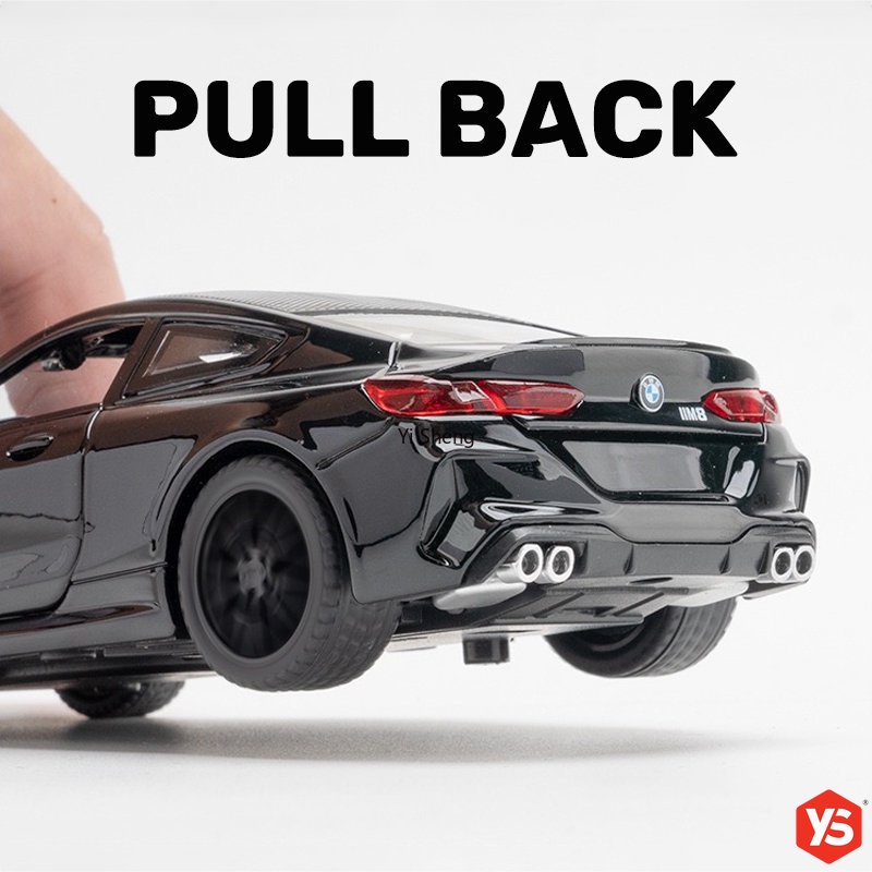 โมเดลรถของเล่น BMW M8 สเกล 1:32 พร้อมไฟ เสียง วิ่ง โมเดลรถ - รูปที่ 6