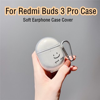 【Case Home】เคสหูฟัง แบบนิ่ม ลายการ์ตูนหน้ายิ้ม สําหรับ Redmi Buds 3 Pro Redmi Buds 3 Pro