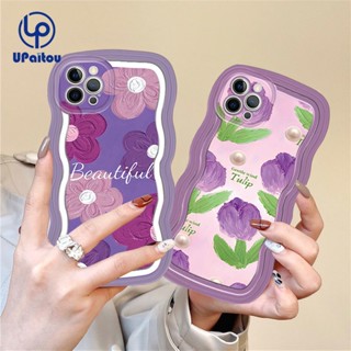 เคสโทรศัพท์มือถือ แบบนิ่ม ลายดอกไม้สีม่วง สําหรับ OPPO A78 A17K A17 A57 A54 A16 A15 A5s A3s A12 A74 A76 A55 A77s A53 A33 A32 A7 A9 A5 A96 A95 A94 A92 A77 A52 F11 Reno 8T 8Z 7Z 6Z เคส