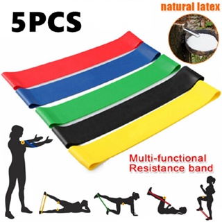 5pcs Latex Stretching Loop Bands Set Home Gym Fitness Yoga Resistance Belts