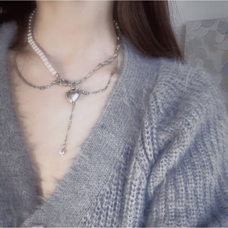 Love choker สร้อยคอโซ่ ประดับมุก หรูหรา สําหรับผู้หญิง