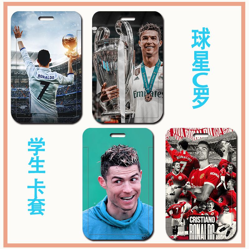 กระเป๋าใส่บัตรประจําตัวประชาชน ลายฟุตบอล Star Cristiano Ronaldo สําหรับนักเรียน โรงแรม - รูปที่ 4