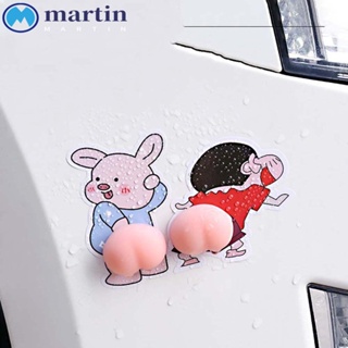 MARTIN สติกเกอร์ ลายการ์ตูนน่ารัก 3 มิติ ป้องกันรอยขีดข่วน กันน้ํา สําหรับติดตกแต่งหน้าต่างรถยนต์