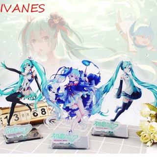 IVANES โมเดลฟิกเกอร์ อนิเมะ Miku Hatsune Miku Sakura Princess เหมาะกับของขวัญ สําหรับตกแต่ง