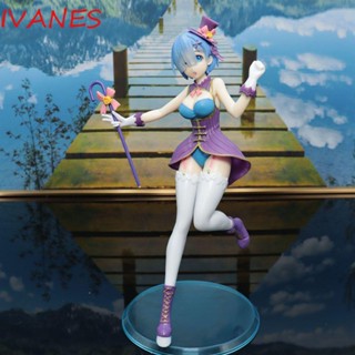 IVANES โมเดลฟิกเกอร์ Rem Ram เวอร์ชั่น Q ของเล่นสําหรับเด็ก