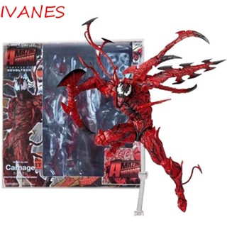 IVANES ของเล่นโมเดลฟิกเกอร์ Marvel SpiderMan NO.008 Carnage PVC