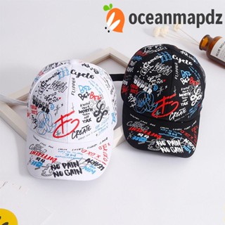 OCEANMAPDZ หมวกเบสบอล กันแดด ลายกราฟฟิติ สําหรับผู้ชาย และผู้หญิง