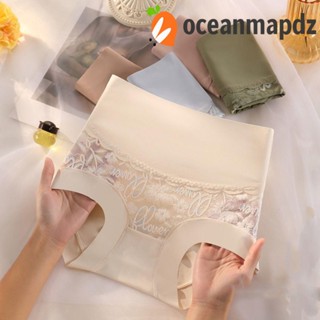 OCEANMAPDZ กางเกงชั้นใน ผ้าเรยอน แต่งลูกไม้ สีพื้น สไตล์เกาหลี และญี่ปุ่น แฟชั่นเรโทร สําหรับผู้หญิง