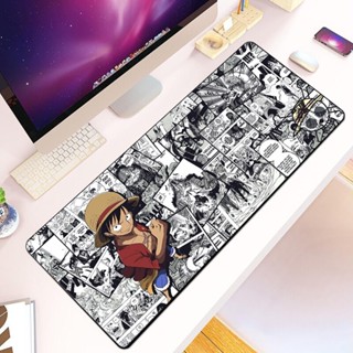 แผ่นรองเมาส์ พิมพ์ลายการ์ตูนลูฟี่ One Piece HD กันลื่น Xxl90X40 ซม. สําหรับคอมพิวเตอร์ตั้งโต๊ะ