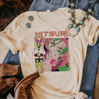 เสื้อยืด พิมพ์ลาย Demon Slayer Mitsuri สไตล์ญี่ปุ่น สําหรับผู้หญิง 2000s