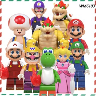 ของเล่นตัวต่อฟิกเกอร์ Luigi Yoshi Super Mary ขนาดเล็ก สําหรับเด็ก