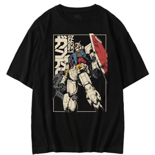 MOBILE SUIT GUNDAM ใหม่ unicorn machine battle เสื้อยืดชาย rx78 Zaku ผ้าฝ้ายแท้แขนสั้นน้ำเข้า