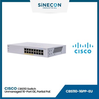 CISCO SWITCH สวิตซ์ CBS110 Unmanaged 16-port GE, Partial PoE (CBS110-16PP-EU)