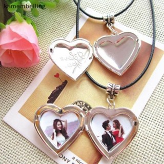 Kamembelling จี้สร้อยคอ รูปหัวใจ กรอบรูป เปิดได้ สําหรับครอบครัว