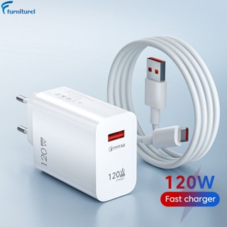 อะแดปเตอร์ชาร์จ USB 120W 6A Type C สําหรับ Huawei