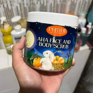 ราคาต่อกระปุก สครับพิชชี่ สครับส้มพิชชี่ PHITCHII AHA FACE AND BODY SCRUB BY PHITCHAYA ปริมาณ 500 กรัม