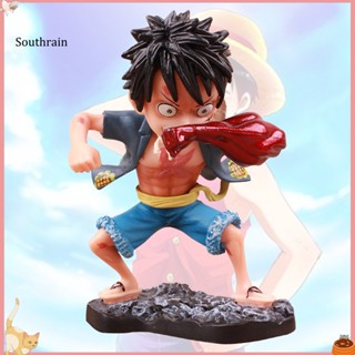 โมเดลฟิกเกอร์ PVC รูปการ์ตูนอนิเมะวันพีช Luffy ขนาดเล็ก สไตล์ญี่ปุ่น ของเล่นสําหรับเด็ก