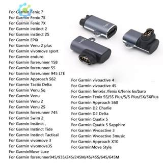 อะแดปเตอร์ชาร์จ USB Type C Micro ios สําหรับนาฬิกา Garmin Fenix 7 6 5 Instinct 2S Venu 2 Plus EPIX forerunner 745