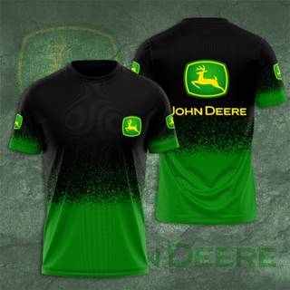 ขายดี เสื้อยืดลําลอง แขนสั้น คอกลม พิมพ์ลาย John Deere 3d แฟชั่นฤดูร้อน สําหรับผู้ชาย 2023