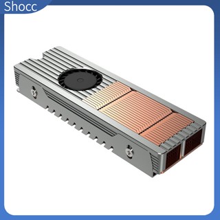 Shocc M.2 Nvme หม้อน้ําระบายความร้อน Ssd ฮีทซิงค์ทองแดง อลูมิเนียม พร้อมพัดลมระบายความร้อน 2280