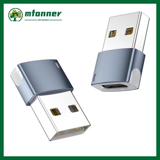 พร้อมส่ง อะแดปเตอร์แปลงชาร์จ Usb 2.0 เป็น Type-C ตัวเมีย พร้อมไฟ Led 480mbps