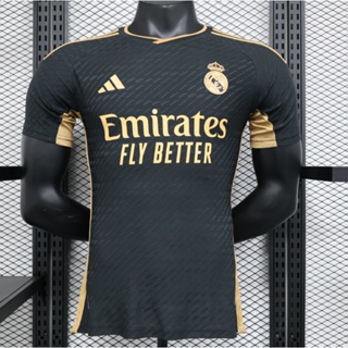 เสื้อเชิ้ตแขนสั้น ลายทีมฟุตบอล Real Madrid 3RD 2324 คุณภาพสูง