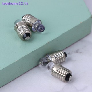 Doulady หลอดไฟ Led E10 DC 3V 6V สีขาวอบอุ่น แบบเปลี่ยน สําหรับรถจักรยาน 2 ชิ้น