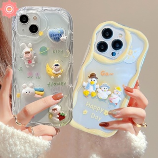 เคสโทรศัพท์มือถือนิ่ม ขอบโค้ง ลายการ์ตูนเป็ด กระต่าย 3D สําหรับ Vivo Y16 Y15 Y21 Y11 Y20 Y36 Y17 Y50 Y02 T Y22s Y30 Y33s Y31 Y21s Y35 Y91 Y12 Y15s Y12s Y22 Y51 Y20i Y91C Y15A