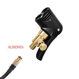 ALISOND1 อะแดปเตอร์วาล์วปั๊มลมยางรถยนต์ แบบเกลียว ทองเหลือง