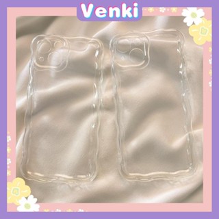 Venki - เข้ากันได้สำหรับ เคส iphone 11 เคสไอโฟน เคสไอโฟน11 3D Curved Edge Wave Clear เคสโทรศัพท์ TPU ถุงลมกันกระแทกเคสกล้องเข้ากันได้กับ iPhone 14 13 Pro max 12 Pro Max 11 xr 7Plus 8Plus