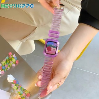 สายนาฬิกาข้อมือ แบบใส สําหรับ iwatch series 8 7 6 SE 5 4 3 45 44 42 41 40 38 มม.