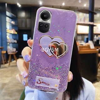 ใหม่ เคสโทรศัพท์มือถือแบบนิ่ม TPU ใส แต่งกลิตเตอร์ ดาว หัวใจ ระยิบระยับ สําหรับ OPPO Reno10 Pro Reno 10 Reno10 Pro+ 5G 2023 OPPORENO10PRO+