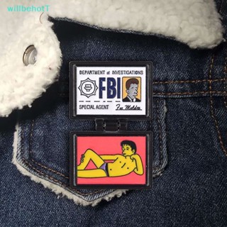 [WillbehotT] Fbi เข็มกลัด รูปสุนัขจิ้งจอก X-Lime FBI สไตล์พังก์ ของขวัญเครื่องประดับ [ใหม่]