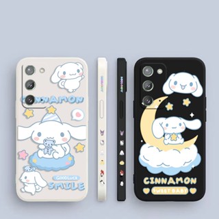 เคสโทรศัพท์มือถือ พิมพ์ลายสุนัข Cinnamoroll น่ารัก มีลายด้านข้าง สําหรับ Samsung Galaxy Note 20 10 9 8 J8 J7 J6 J5 J4 M62 M53 M52 M51 M33 M31 M30 M21 M20 M10 S Ultra Plus Lite Prime 5G