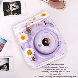 Nice photo เคสกล้องมินิเคสใสกล้องทันทีพร้อมสายสะพายไหล่แบบถอดได้สำหรับ Fujifilm Mini 12 11 9 8