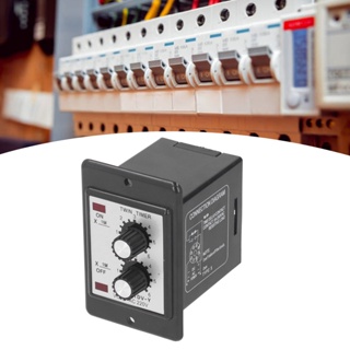 Industrial Shop รีเลย์ตั้งเวลาแบบคู่ 6M Reciprocating Cycle Delay Controller ความแม่นยำสูง Double Relay AC220V