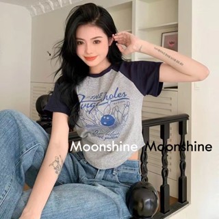 Moon  เสื้อครอป เสื้อแฟชั่นผู้หญิง y2k สีพื้น สําหรับผู้หญิง ใส่ไปคลับ ปาร์ตี้ 2023 NEW 23070730 สไตล์เกาหลี Unique ทันสมัย รุ่นใหม่ A29J1AJ 36Z230909