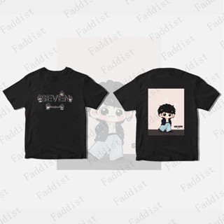 เสื้อยืดแขนสั้นลําลอง คอกลม ผ้าฝ้าย พิมพ์ลายอัลบั้มใหม่ KPOP Bangtan Boys Jung Kook SEVEN 7 สําหรับผู้ชาย และผู้หญิง 2023