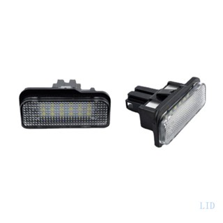 Lid ไฟป้ายทะเบียน LED 18 SMD แบบเปลี่ยน สําหรับ C-Class E-Class CLS-Class 2 ชิ้น