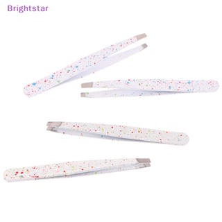 Brightstar 1 ชิ้น แหนบคิ้ว สีสันสดใส ผมสวย ขนละเอียด ดึง สเตนเลส เอียง ตา คิ้ว คลิป กําจัด เครื่องมือแต่งหน้า ใหม่