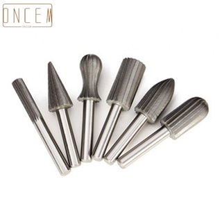 【ONCEMOREAGAIN】Burrs Electric grinder 6pcs Rotary Drill Bit Tungsten Steel 6mm Shank PO