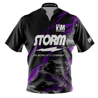 Storm DS เสื้อโปโล แขนสั้น พิมพ์ลายโบว์ลิ่ง 2007-ST 3D