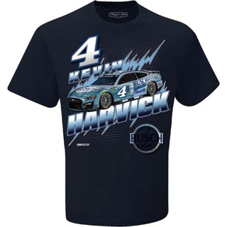 เสื้อยืด พิมพ์ลายธงหมากรุก Kevin Harvick Next Gen Busch Lt 4 สีฟ้า