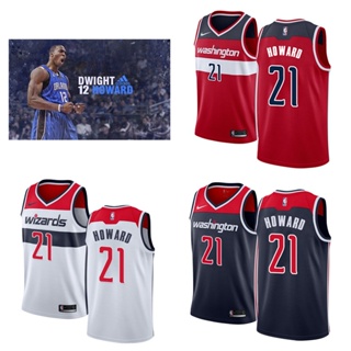 Washington Wizards #21 Dwight Howard เสื้อสเวตเตอร์ของเสื้อบาสเก็ตบอล NBA Jersey