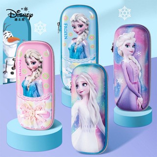 Disney Kindergarten Primary School Children Girl Heart Cartoon Large Capacity Crystal Pen with Princess Elsa Ice and Snow tD1N